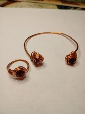Bracelet, Ring Set, Handmade Copper Artisan Set Item 762