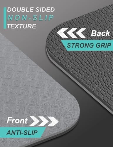 Extra Wide 72x32 Inch Non-Slip 7mm Thick Double-Sided Yoga Mat