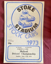 Stoke Stadium Brisca F1 Midland drivers Championship programme - 1973