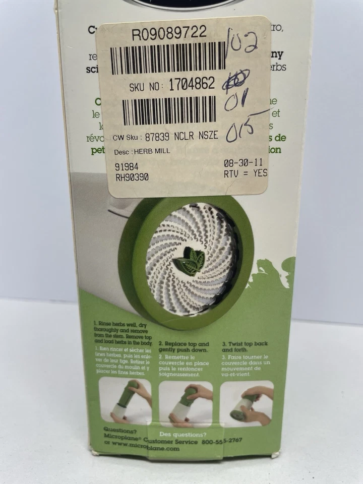 MICROPLANO ORIGINAL CORTES HIERBAS FRESCAS MOLINO TWIST MUÑECA TACTO SUAVE ERGONÓMICO Foto 4 de 4