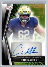 2022 SAGE #A-CM3 Cain Madden Autographs Black