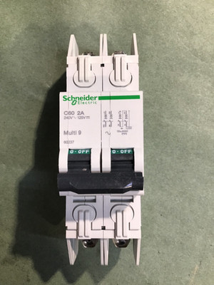 SCHNEIDER 60237 MULTI 9 C60 CIRCUIT BREAKER 240VAC, 125VDC, 2POLE, 2A NEW IN BOX