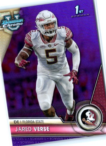 2023 Bowman University Chrome #60 Jared Verse Purple Refractor #/399