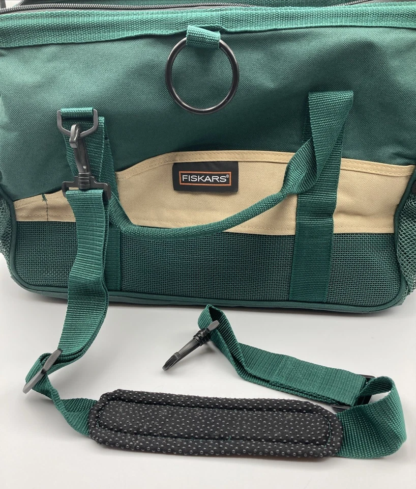 Fiskars GateMouth Wide Opening Zip Tool/Garden Bag #9427 Green 15 Pockets New - Image 4 of 4