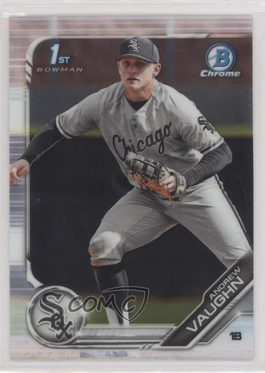 2019 Bowman Draft Chrome Andrew Vaughn (Glove at Waist No Baseball Visible) 6u5