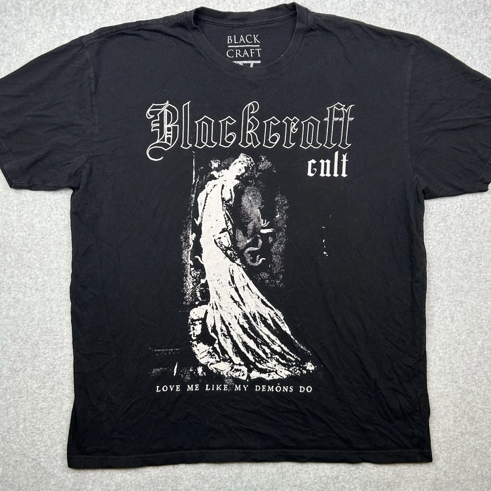 Camiseta negra artesanal culto gótico talla 2XL Angelic Grunge Demons Foto 2 de 4