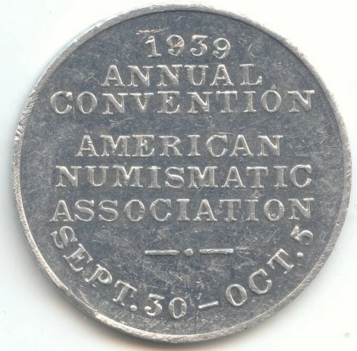 1939 ANA Convention Token,American Numismatic Association,Abe Kosoff, New York