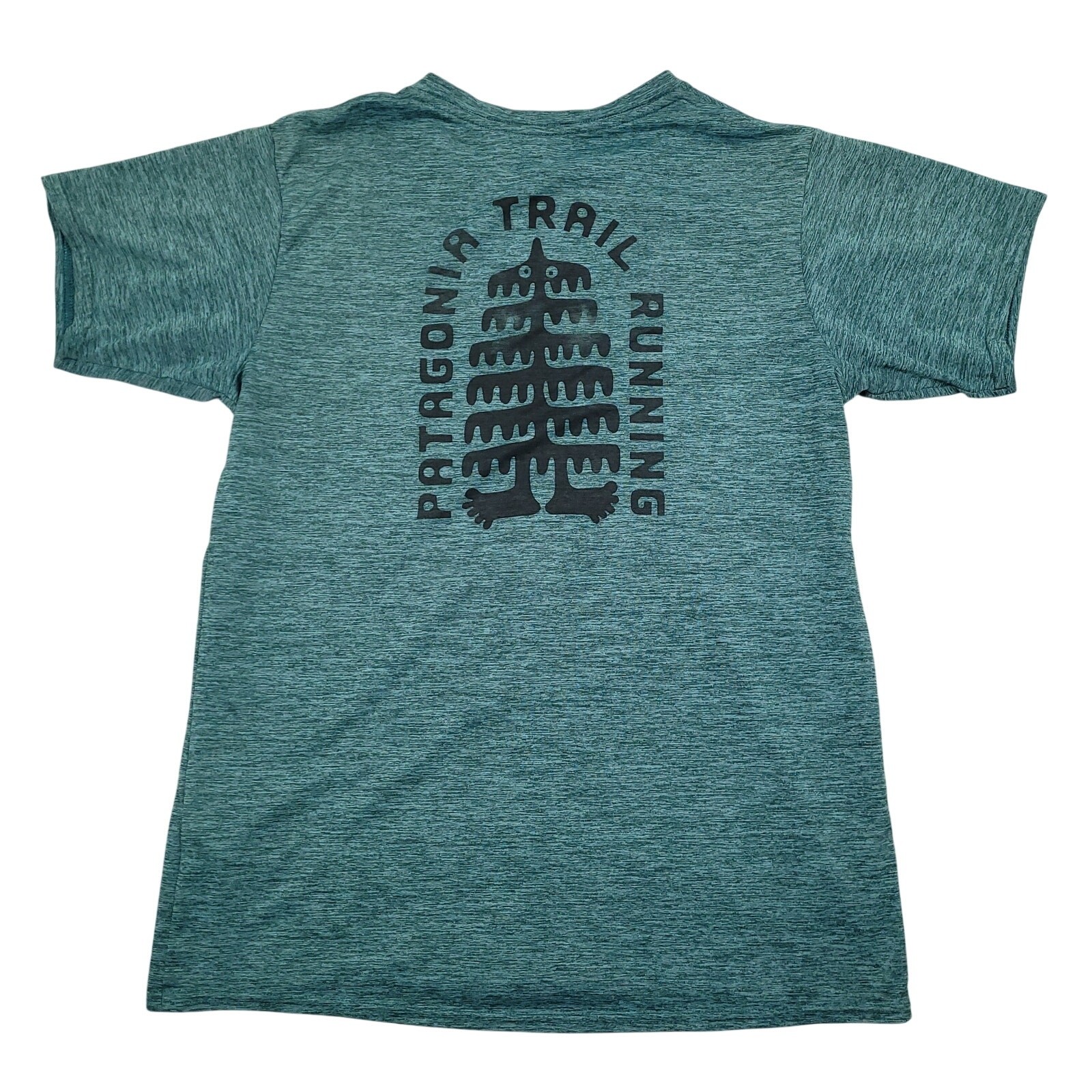 Patagonia Womens Capilene Cool Daily Trail Running Graphic T Shirt Sz Small Blue thumbnail 8