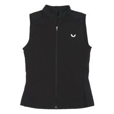 CASTORE Womens Black Zip Sleeveless Jacket S Polyester Blend Plain Sportswear