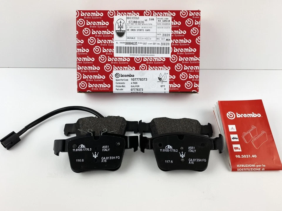 Juego de pastillas de freno trasero Maserati Ghibli Base - Original Foto 4 de 4