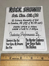 Ever Since Radio Murder Cadence Metal Emo Rock Show Band Flyer Ocean City MD