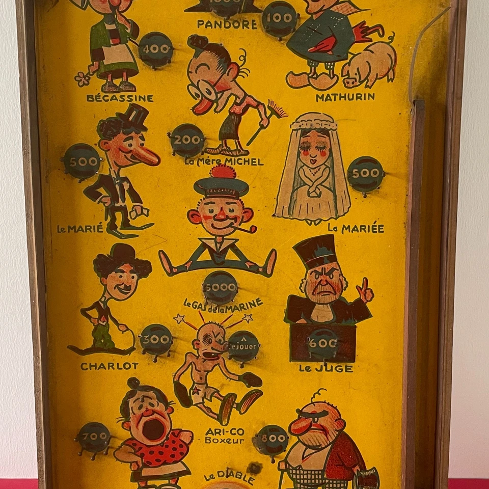 JOUET JEU ANCIEN - FLIPPER DE TABLE "ROUL ' BILLES" - URANUS PARIS - 70 CM - Photo 3/4