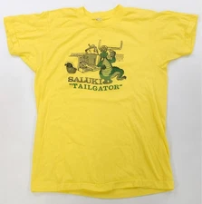 Rare VTG SCREEN STARS SIU Salukis Tailgator College Football T Shirt 70s 80s M