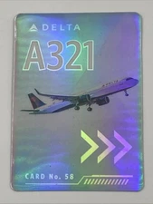 Delta Airlines 2022 Pilot Trading Cards #58 Airbus A321 NEO
