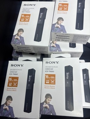 Sony ICD-TX660 16GB Ultra-Slim Digital Voice Recorder USB-C Built-in Speaker