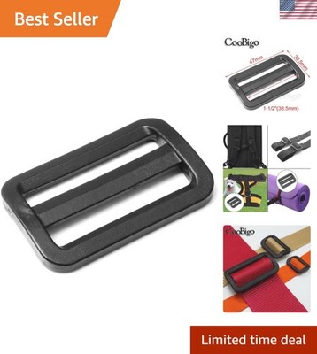 Replace Your Broken Clips with 12 Pack Adjustable 1-1/2 Inch Tri-Glide Buckles