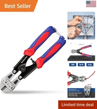 Compact 8-Inch Heavy-Duty Bolt Cutter with Anti-Slip Grip for Effortless Cutting