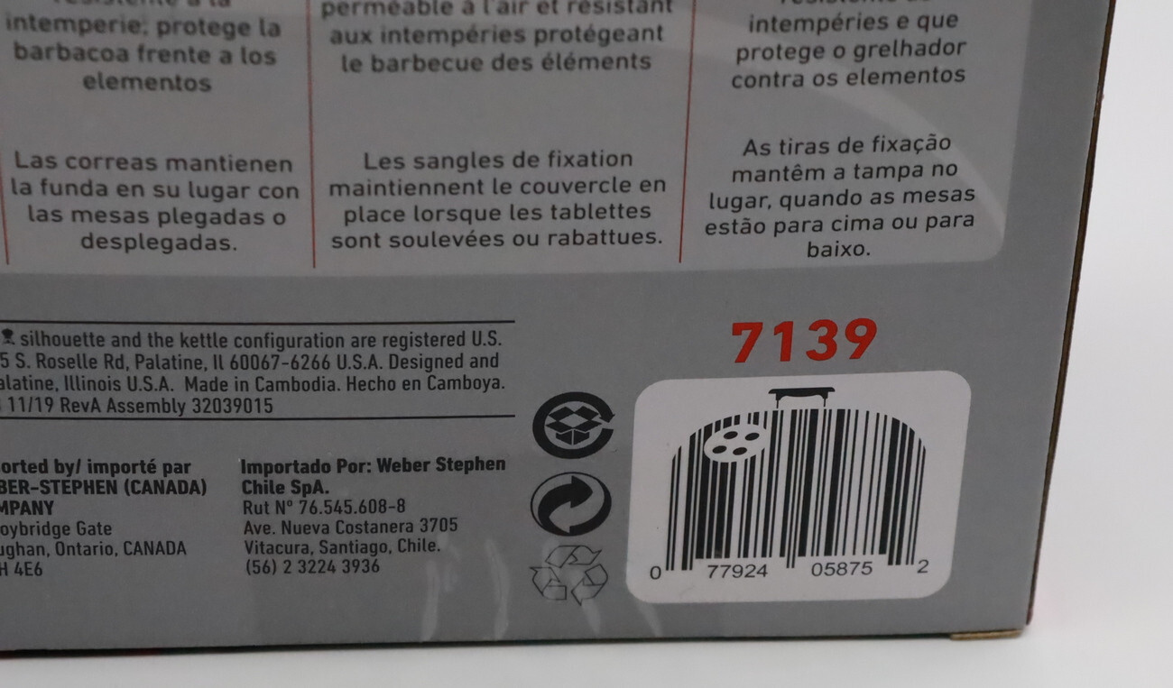 Genuine Weber Grill Premium Cover 7139 Fits Spirit and Spirit II Grills 51 in