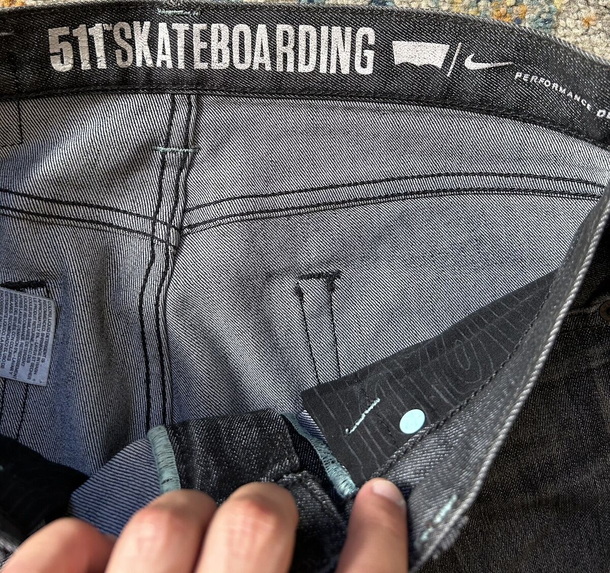 Levi's x Nike SB 511 Skateboarding Navy Dri Fit Jeans Size Levi's x Nike SB 511 Skateboarding Navy Dri Fit Jeans Size