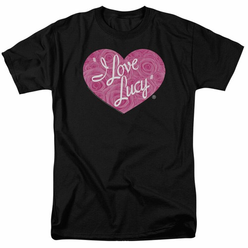 I Love Lucy Floral Logo T-Shirt Lizenziert Lustig TV Show Tee Schwarz - Bild 1 von 3
