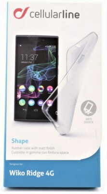 Cellularline Shape Wiko Ridge 4G Schutz Hülle Tasche Gummi Slim Case Cover 605