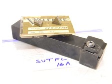 USED VALENITE SVTFL 16A TURNING TOOL HOLDER WITH 10PCS. OF CARBIDE INSERTS
