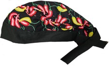 2 PACK OCCUNOMIX TUFF NOUGIES TIE HAT/DOO RAG - CHILI PEPPERS - TN5-CP