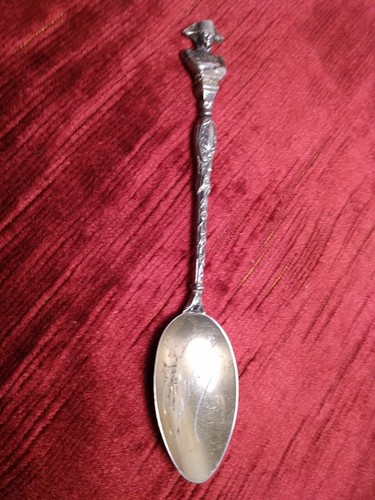 Cuchara de plata grabada Napoleón 4-1/4" París Francia recuerdo antigua, marca - Imagen 3 de 8