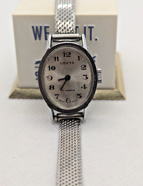 LOVYS Swiss Made Mechanische Uhr Jewels Edelstahl Meshband