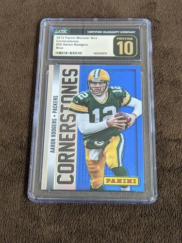 2013 PANINI MONSTER BLUE CORNERSTONES CGC BLACK 10 PRISTINE AARON RODGERS PACKER