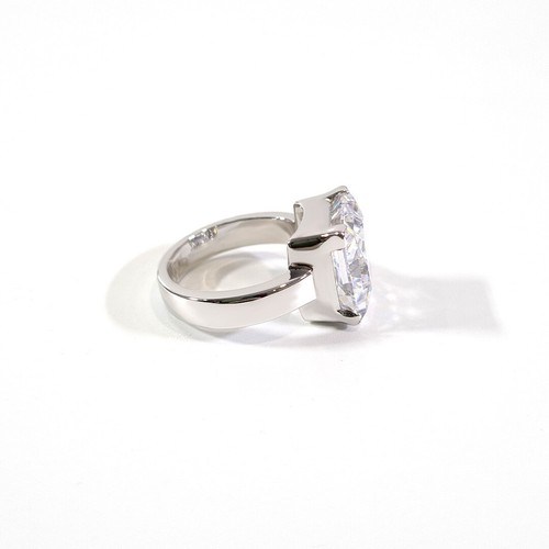 Princess Cut 9,50ct Diamant Ehering Solitär simulierter Diamantring silber - Bild 4 von 10
