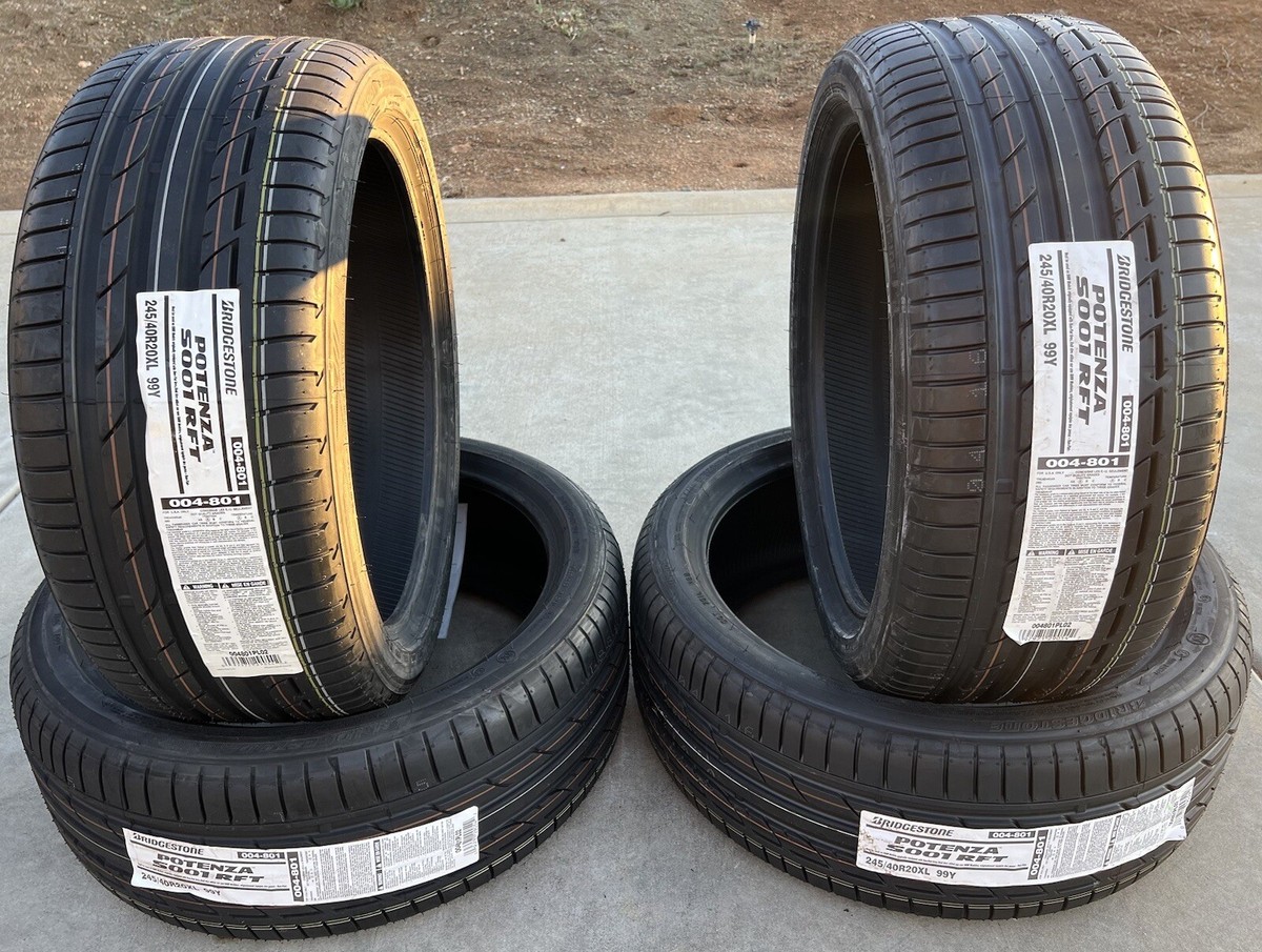 Set of 4 BRAND NEW 245/40R20 99Y Bridgestone Potenza S001 Set of 4 BRAND NEW 245/40R20 99Y Bridgestone Potenza S001