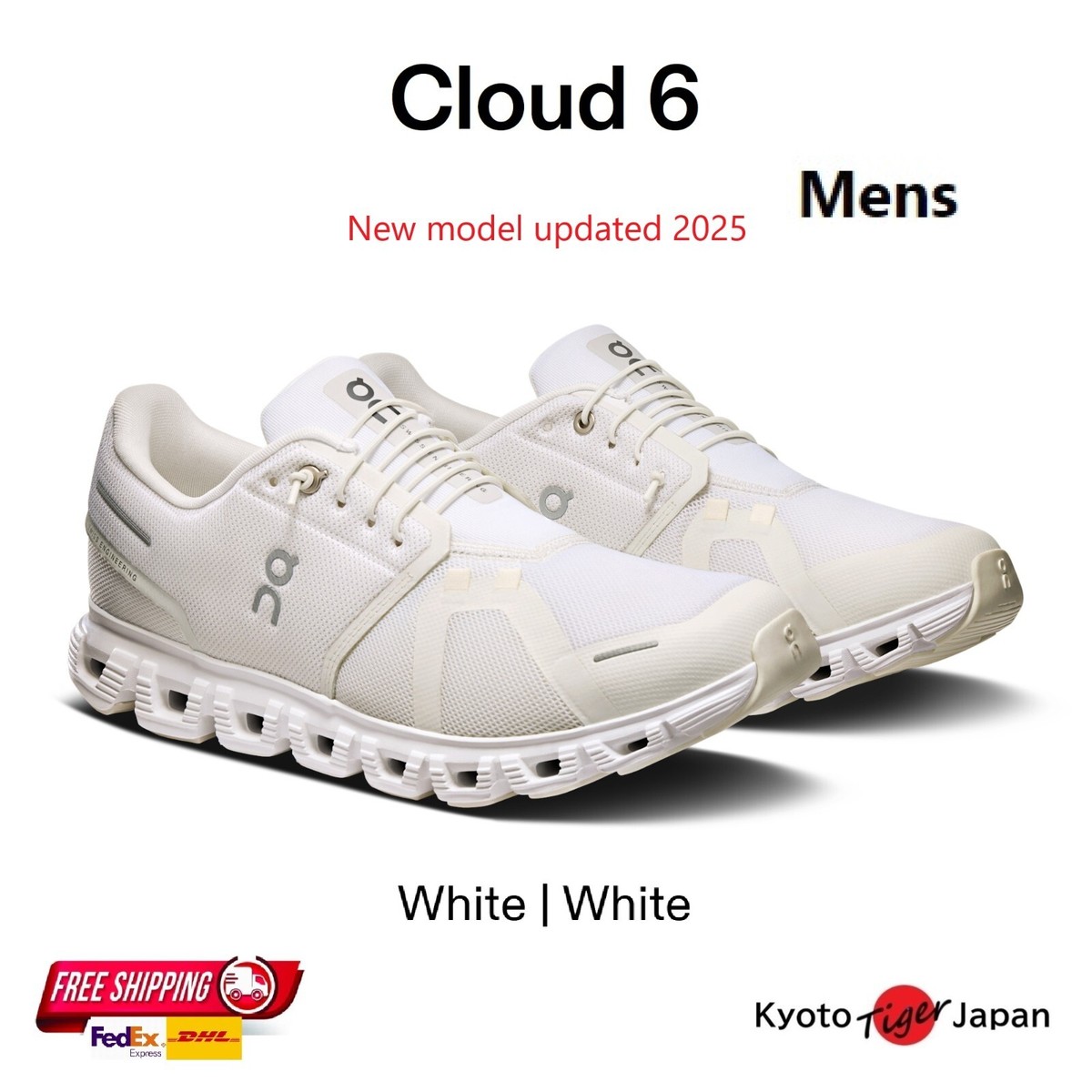 ON Men's Cloud 6 ( White/White ) 3MF10071200 Casual Newmodel