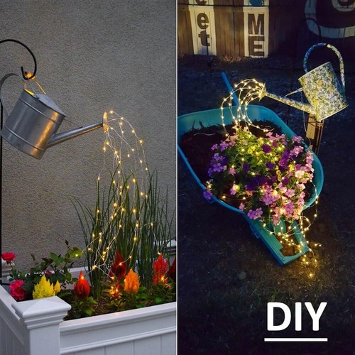 Solar Fairy String Lights Outside, Multi Strand 180 LEDs Watering Warm White - Picture 3 of 7