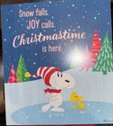 Troup's Peanuts Snoopy Christmastime is Here Rustic Quote Sign 9x10 Hallmark NEW