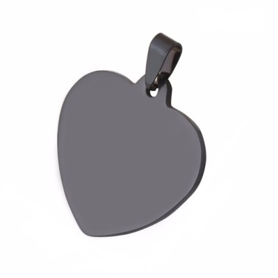 ID Herz Anhänger + Gravur nach Wunsch + Kette Dog Tag Edelstahl in 4 Farben NEU 
