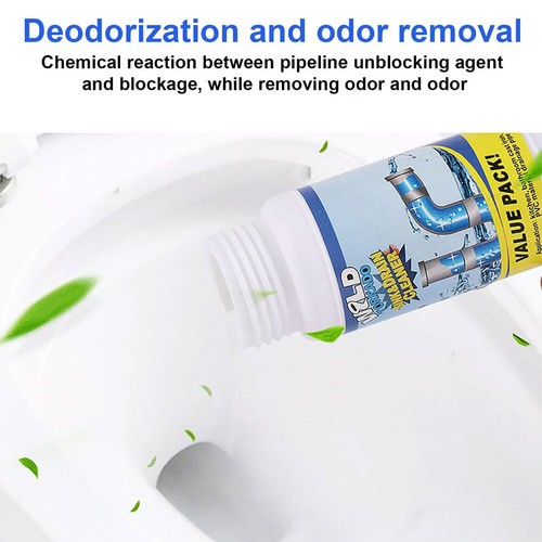 3x Fast Drain Remover Hot Sink Pipe Dredge Bomb Toilet Quick Foaming Cleaner 3 - Picture 5 of 9