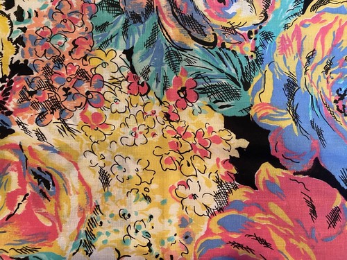 Marcus Brothers Vintage Fabric Bold Florals 6 yards Beautiful - Picture 5 of 7