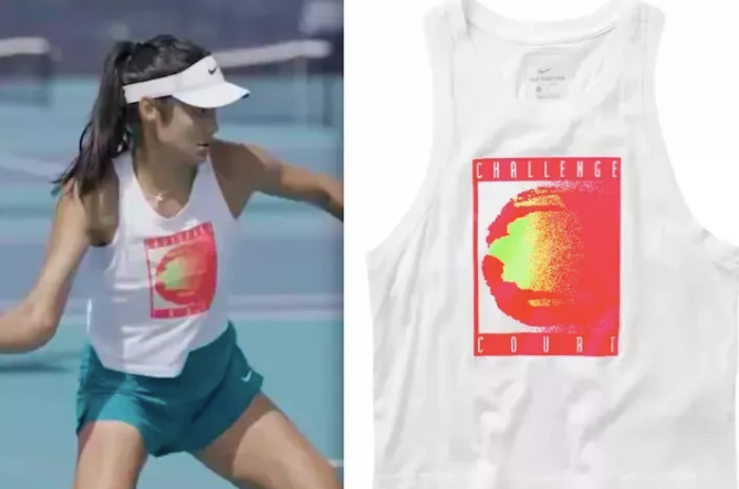 NIKE CHALLENGE COURT TENNIS ANDRE AGASSI EMMA RADUCANU TENNIS TANK