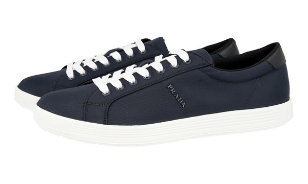 Prada Nylon Downtown Sneaker - 4E3256 - Navy Blau Weiss - Neu - 9 43-image