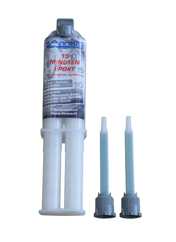 15 MINUTI EPOXY 25ml + 2 Mischdüsen Colla Epossidica Ad Due Componenti