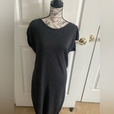 Spiegel Classic Dk Gray Knit Sweater Dress - Versatile and Comfortable | Size L