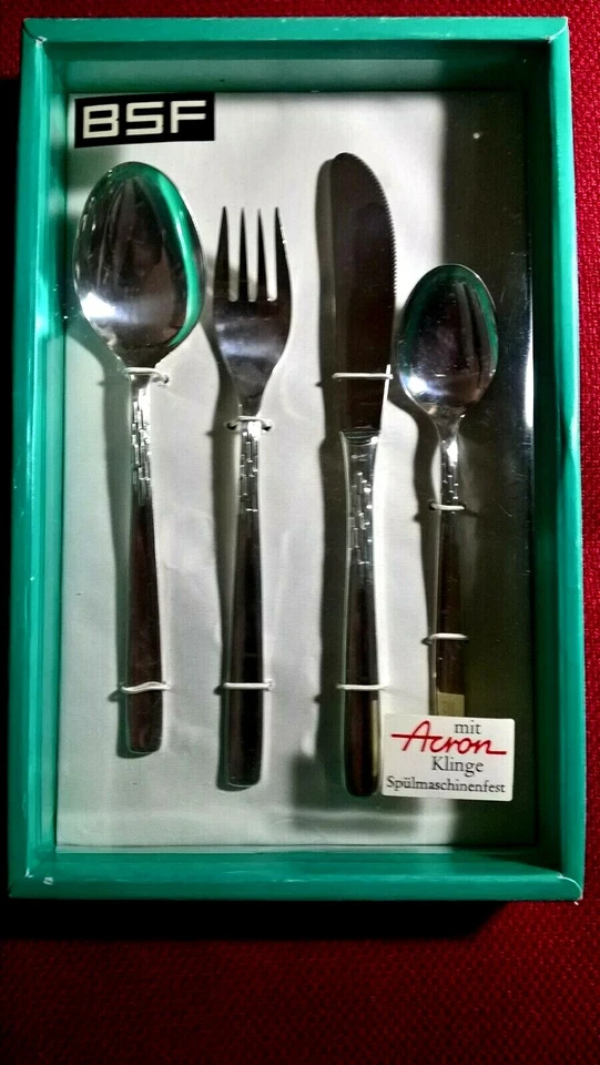 "BSF-Besteckset", Nordlicht, 90 gr. versilbert, 4-teilig/1 Person, neuwertig