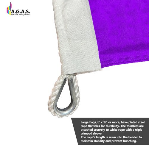 People of Color Flag-Single Sided Printed-Brass Grommets-Fade Proof Colors - Picture 29 of 36