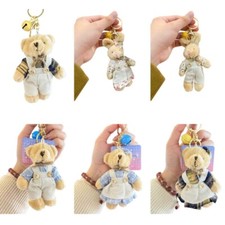 Stuffed Bear Plush Keychain Handbag Backpack Purse Pendant Gift for Girls