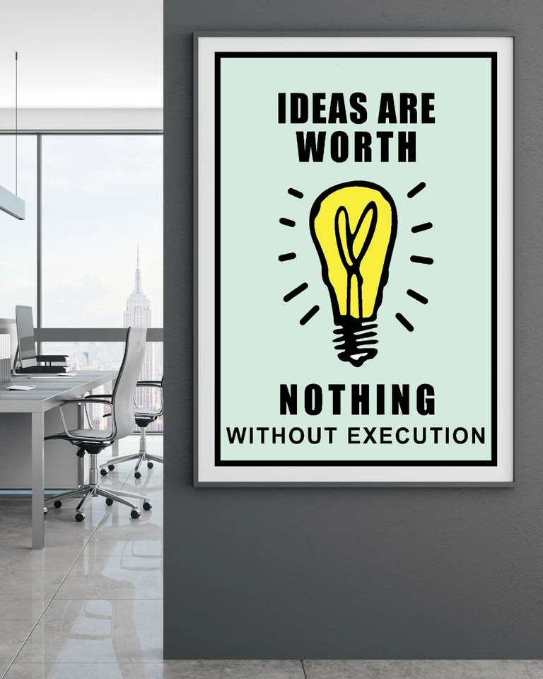 Juego de 9 Monopoly ed1 Motivación Éxito Trabajo Regalo Decoración Arte de Pared PÓSTER LIENZO Foto 2 de 4