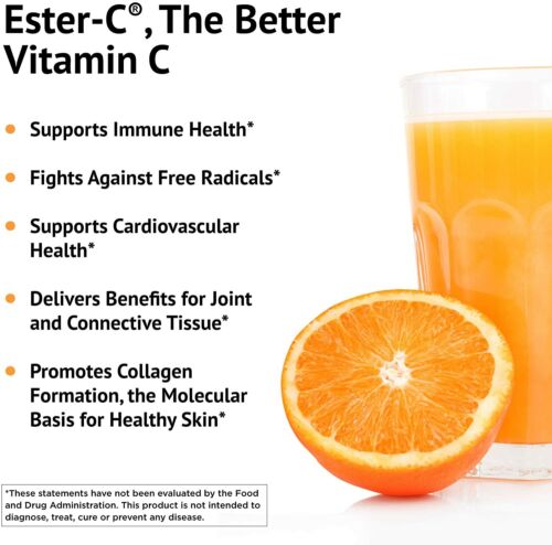Vitamina ESTER C 500mg 60 caps AMERICAN HEALTH, No Acida la mejor para estomago - Imagen 5 de 9