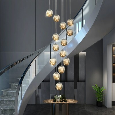 Pendant Light Glass Lampshade Shining Star Ceiling Lamp Chandelier LED Loft Hall