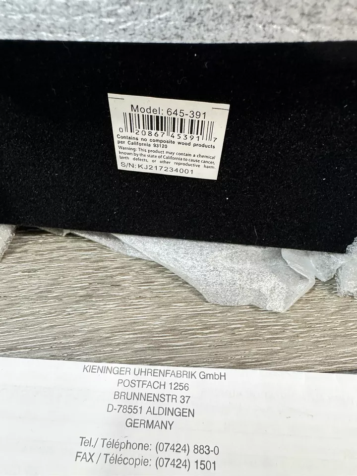 Howard Miller Carlton Table Clock 645391 Elegant Rosewood Quartz Timepiece - Image 4 of 4