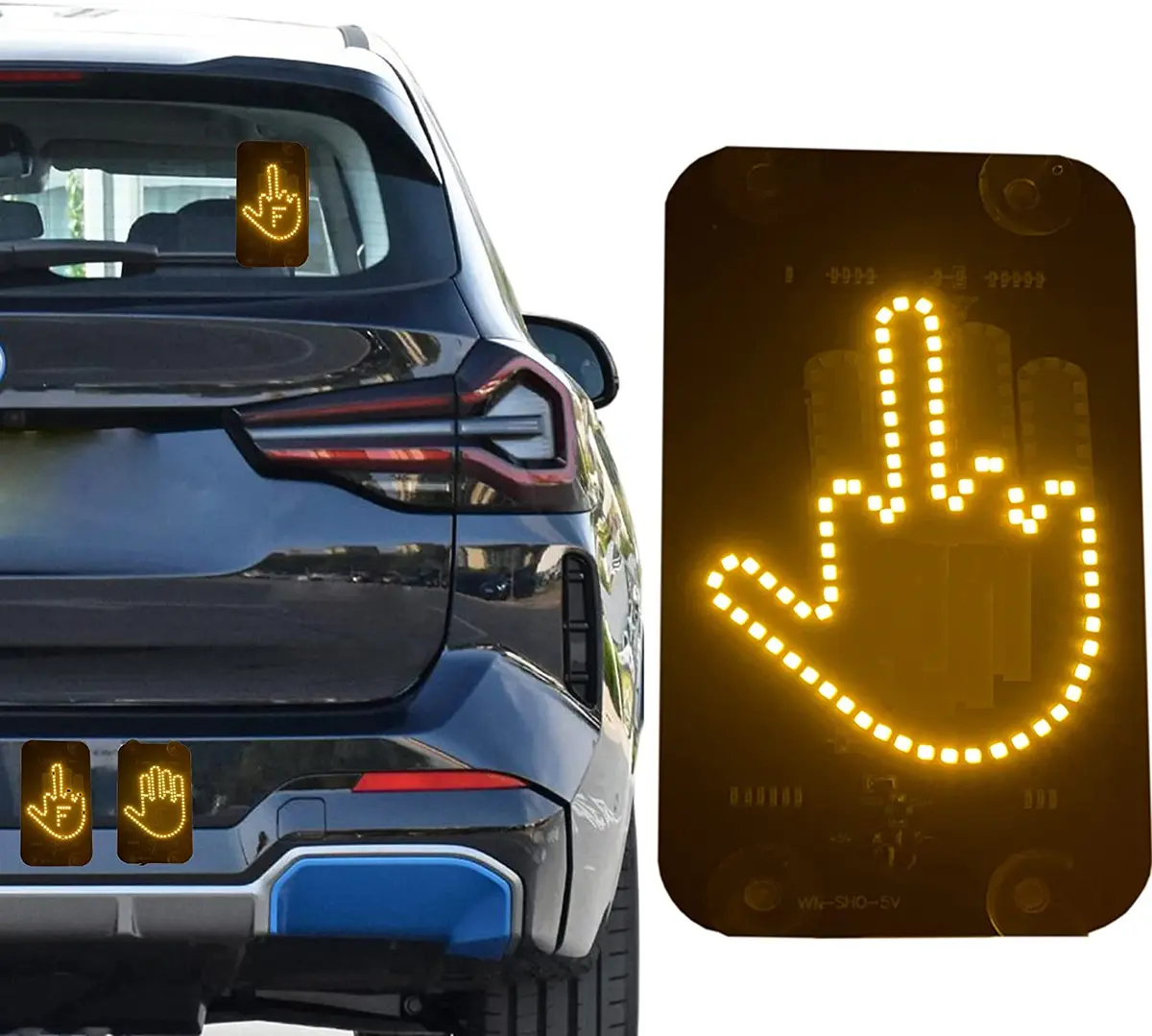 Middle Finger Sign for Car Middle Finger Light for Car Truck Car Light